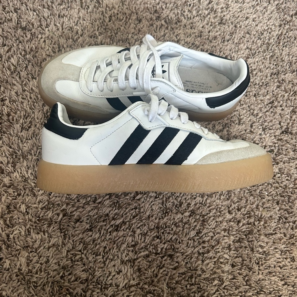 Adidas Samba White and Black Casual Shoes